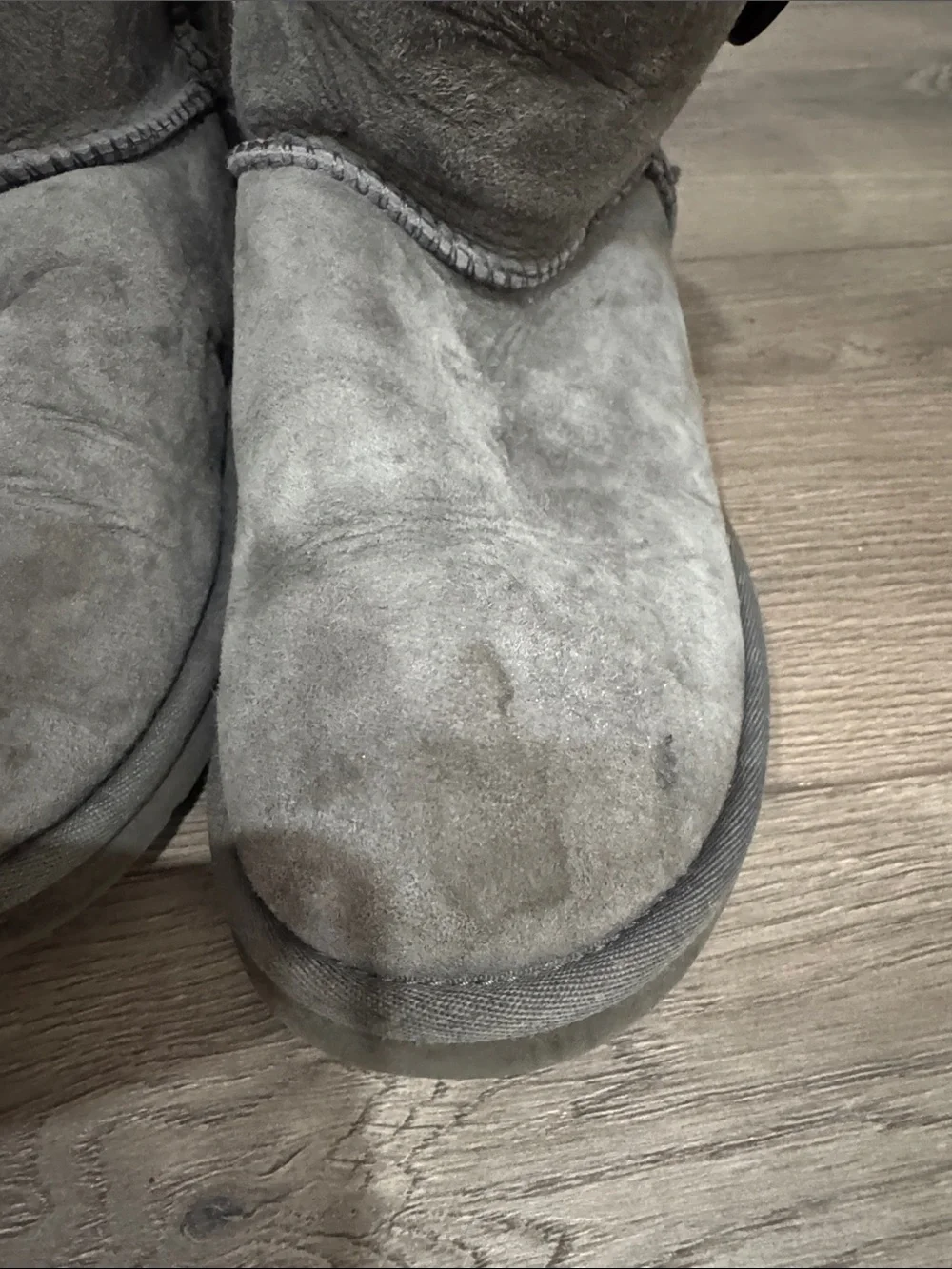 UGG Charcoal Suede Shearling Boots